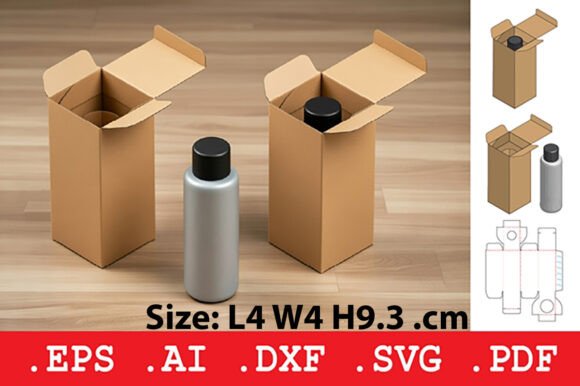 3D SVG Cosmetic Bottle Box