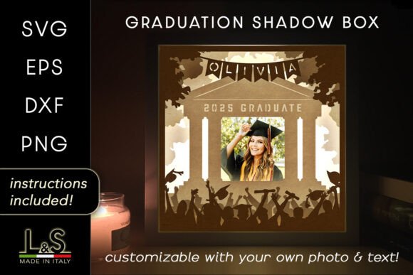 Customizable Photo Graduation Shadow Box