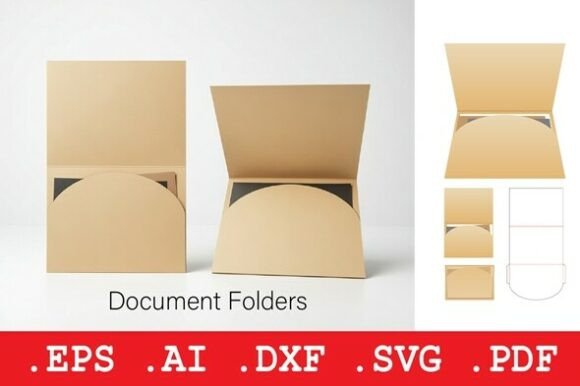 Document Folder Pocket Envelope 3D SVG Objects