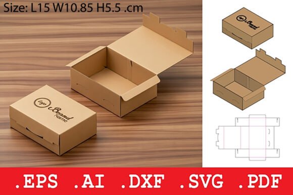 Folding Tab Lock Retail Box 3D SVG Objects