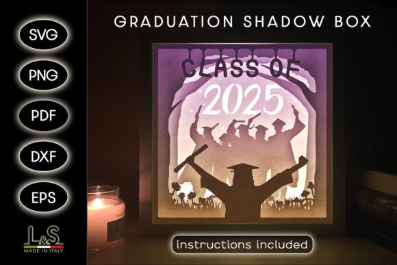 Girl Graduation Shadow Box Svg Files