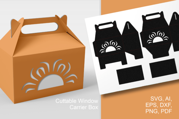Half-round Blossom Cutout Gable Box SVG