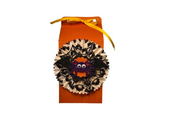 Halloween Spider Bat Milk Box 3D SVG