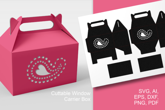 Heart in Paisley - Gable Box Template