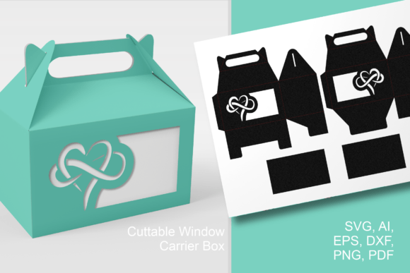 Infinity Love Wide Window - Gable Box 3D SVG