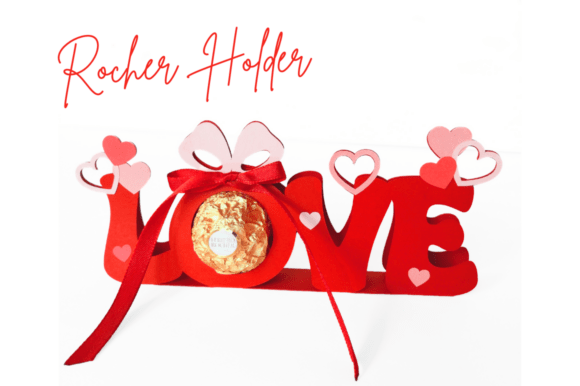 LOVE Chocolate Holder with More Hearts