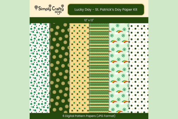 Lucky Day Digital Paper Kit SVG