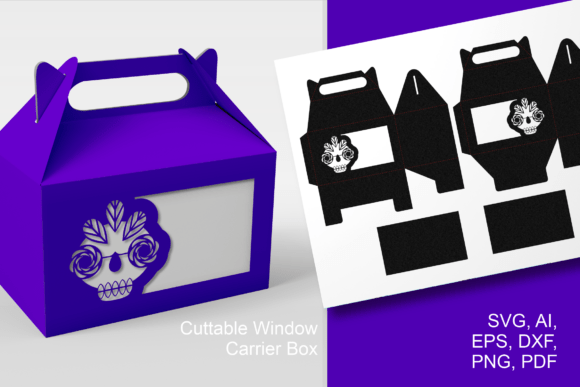 Modern Sugar Skull Window - Gable Box