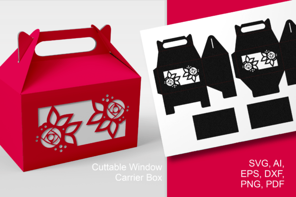 Wide Windows N Roses 2 Gable Favor Box